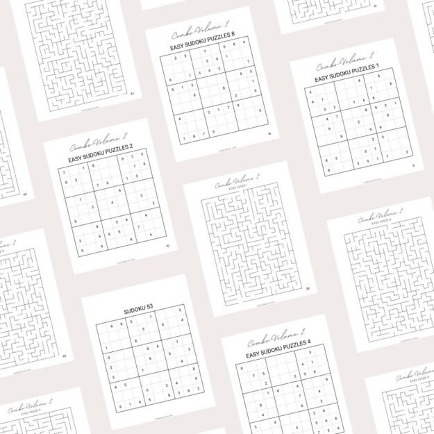 Combo Volume 1 Sudoku+Maze Puzzles (Easy) - Image 2