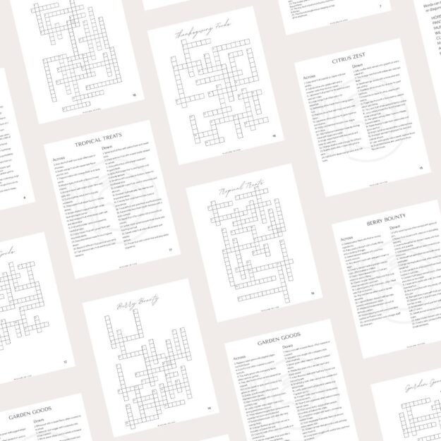 Large Print Crossword Puzzles Foodie Focus 02