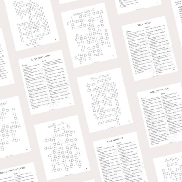 Large Print Crossword Puzzles Printable The Four Seasons 02