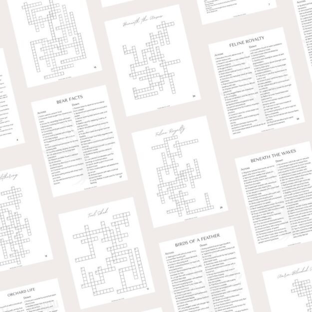 Large Print Crossword Puzzles Printable Worldwide Animals 02