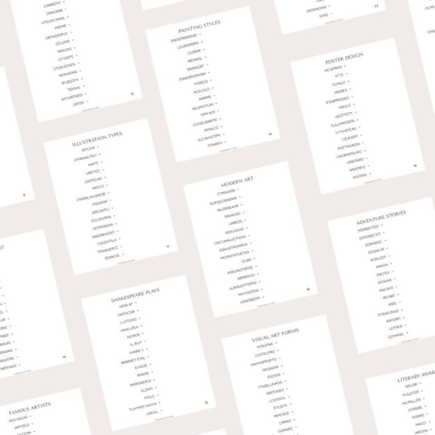 Word Scrambles—Art and Literature - Image 2