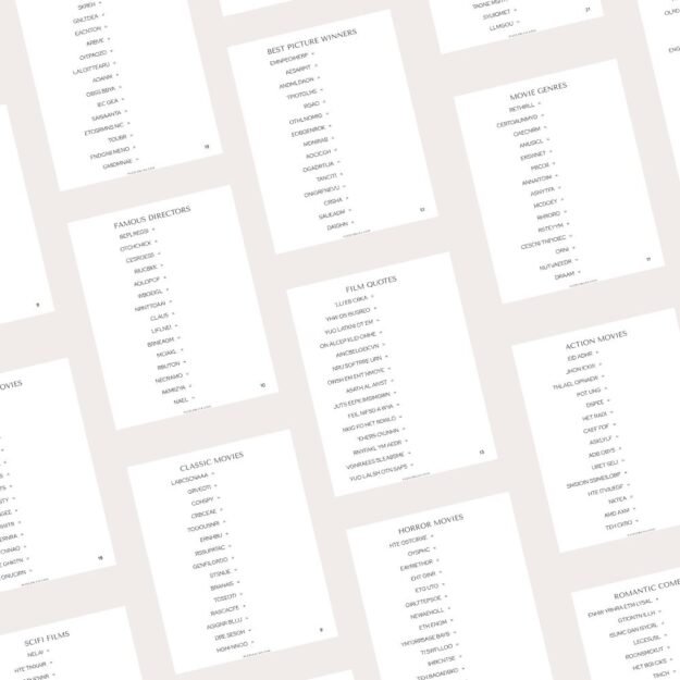 Large Print Word Scramble Puzzles Movies and TV (2)
